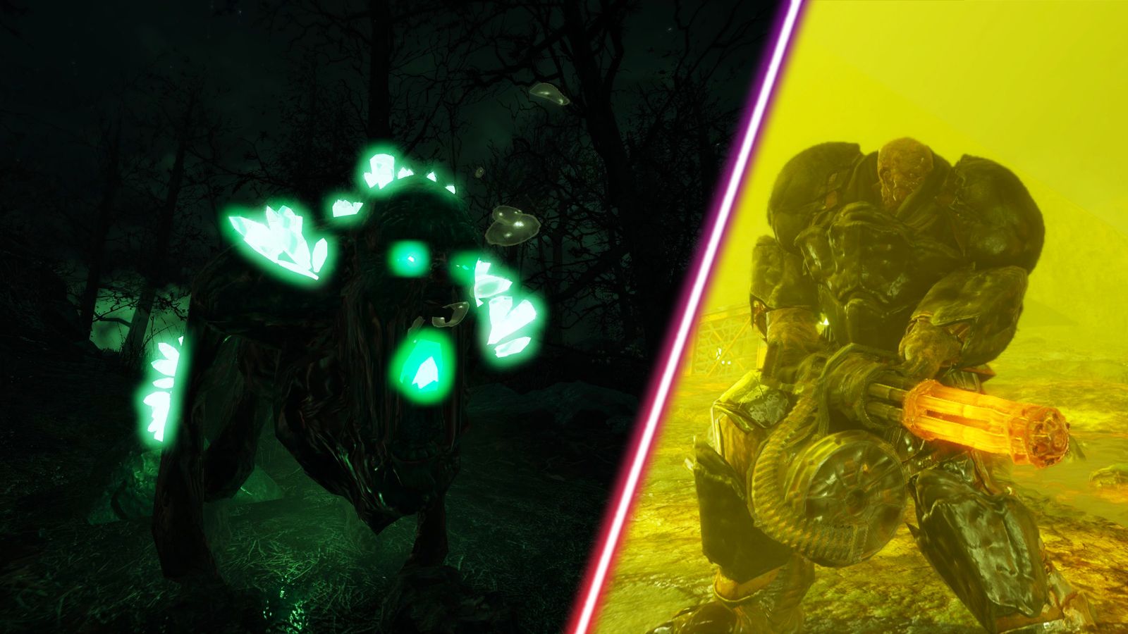 Some new radioactive enemies in Fallout 4.