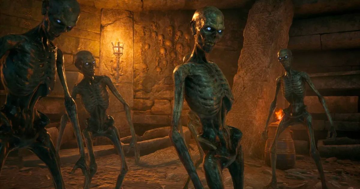 A screenshot of undead monsters in Hogwarts Legacy.