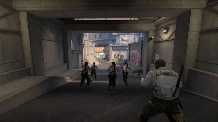 Multiple terrorists in Counter-Strike 2.