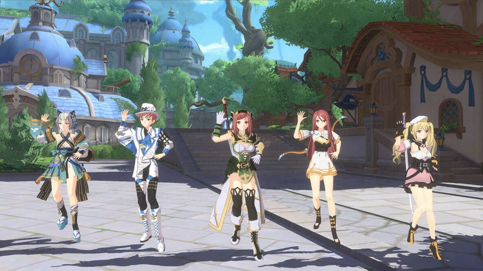 Image of five characters stood together in The Legend of Neverland .