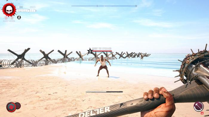 A screenshot of the location of the Lifeguard Hut Safe in Dead Island 2. 