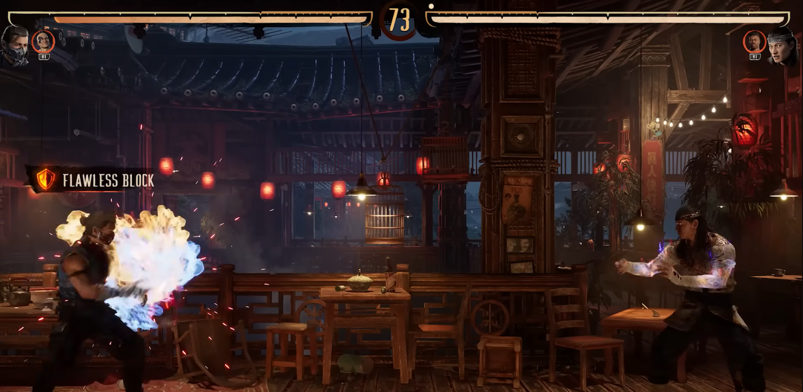 Mortal Kombat 1 flawless block on fireball
