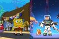 Minecraft Spongebob and Buzz Lightyear