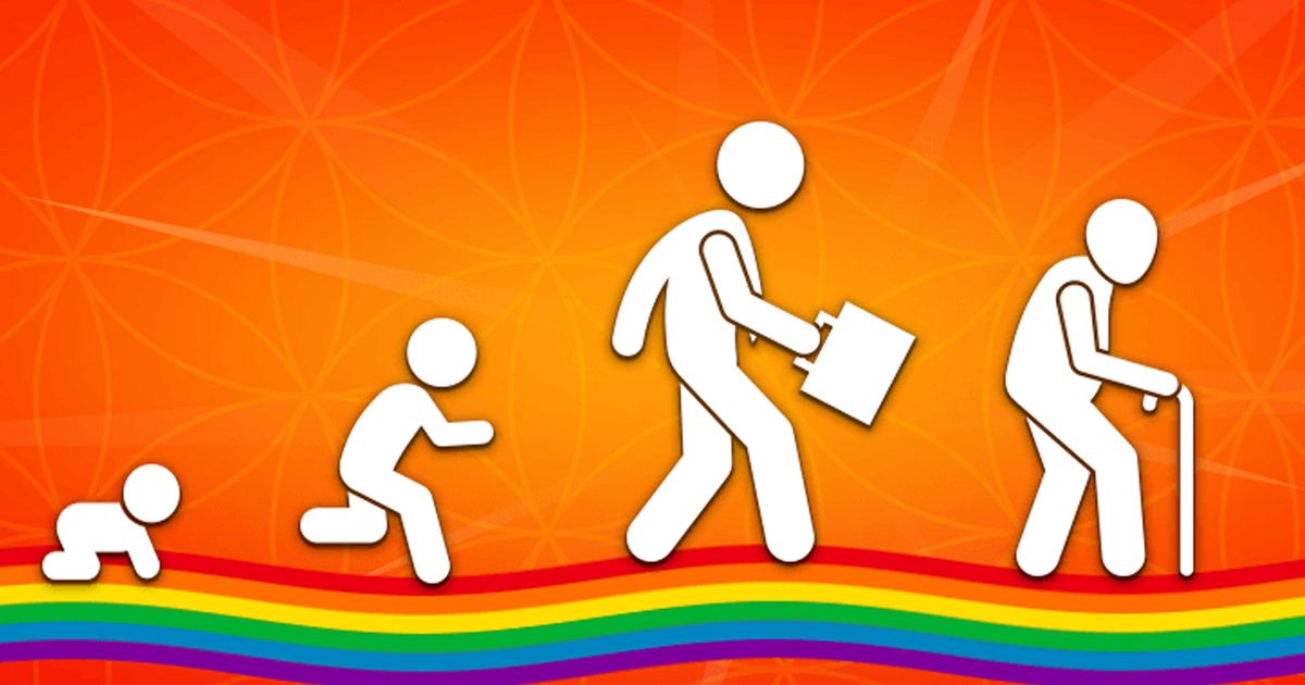 BitLife figures on orange and rainbow background