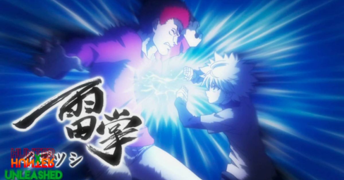 Two anime characters fighting in Hunter x Unleashed.