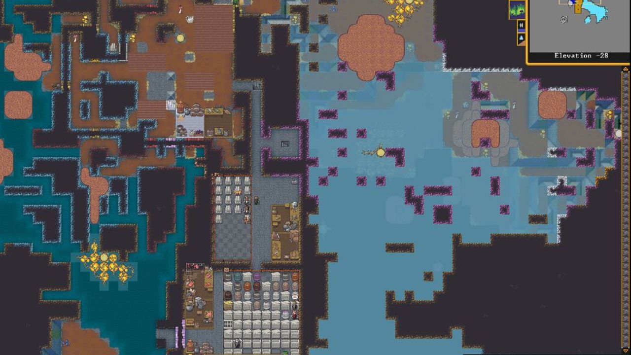 Location with water in Dwarf Fortress.