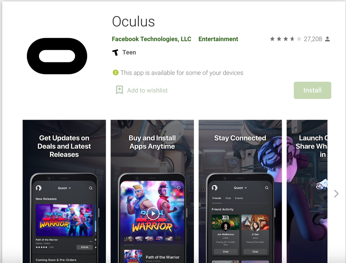 how to connect oculus quest 2 to a phone