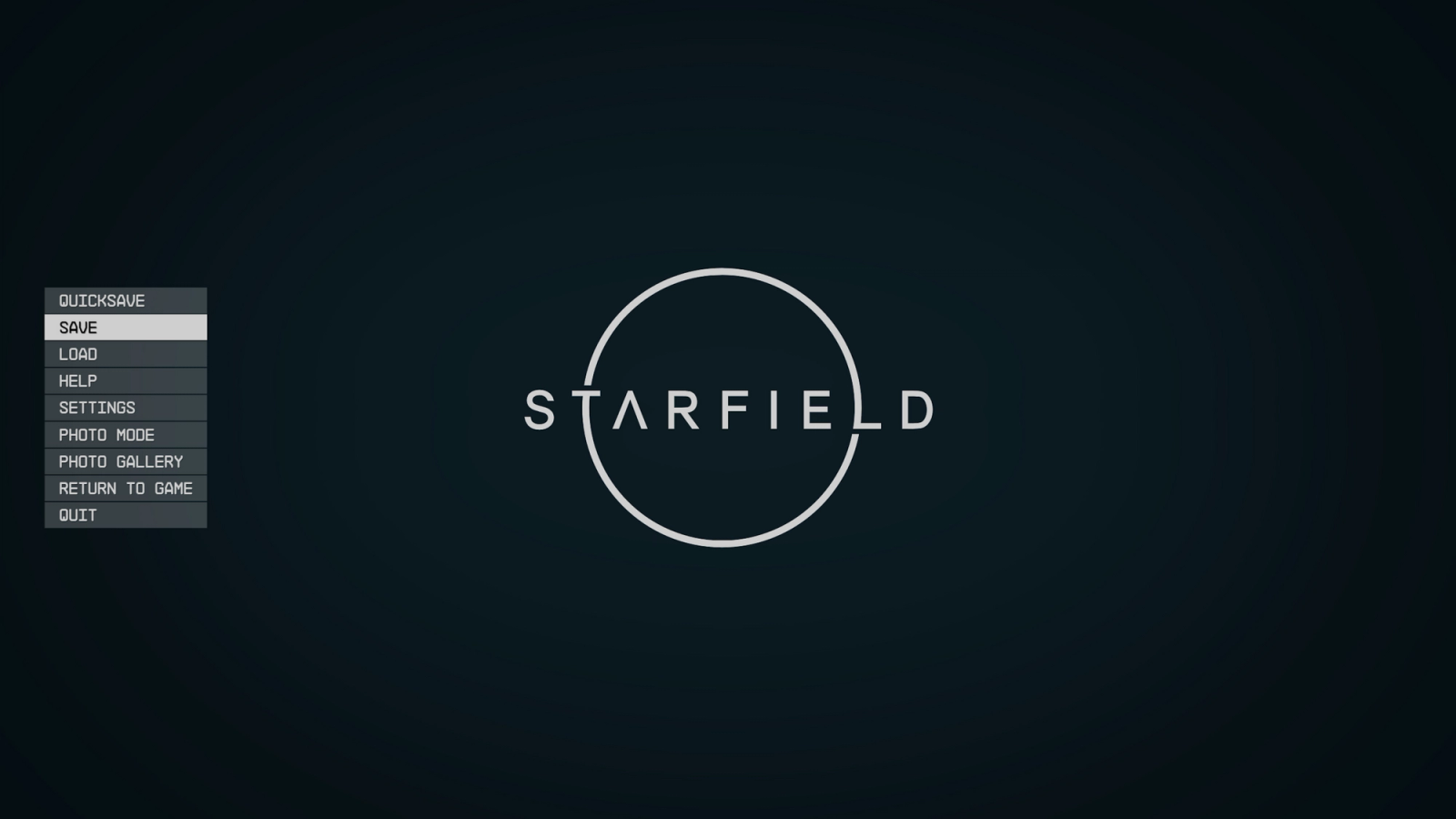 an image of the pause menu in Starfield
