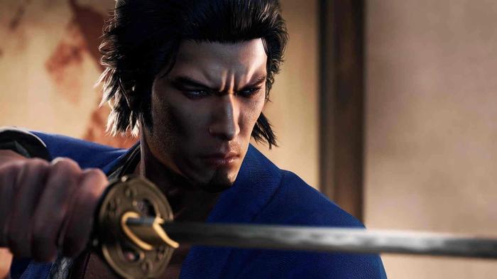 Kiryu's avatar readies his sword in Like a Dragon: Ishin