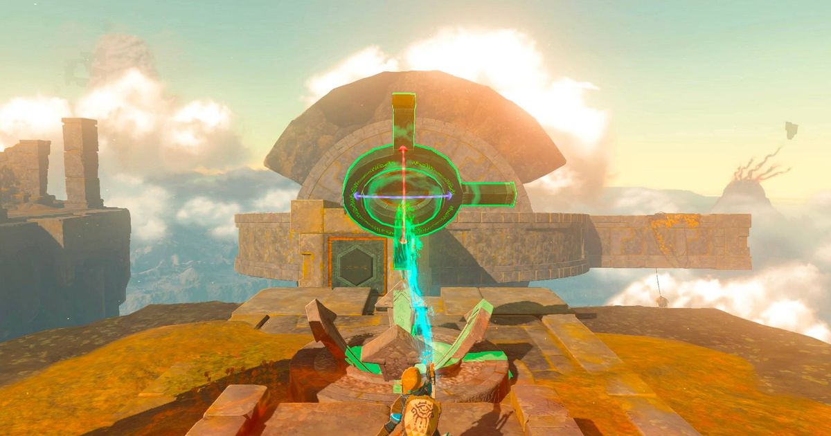 Link solving a puzzle in Zelda Tears of the Kingdom.