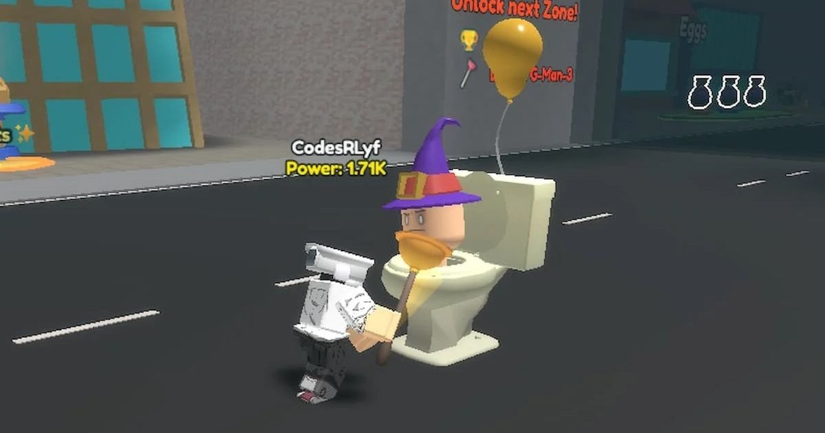 Toilet Fighting Simulator codes - a character fighting against a wizard head in a toilet