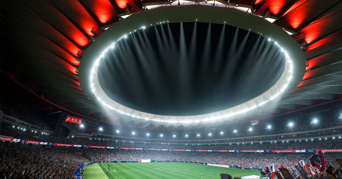 EA Sports FC 24 stadium with crowd