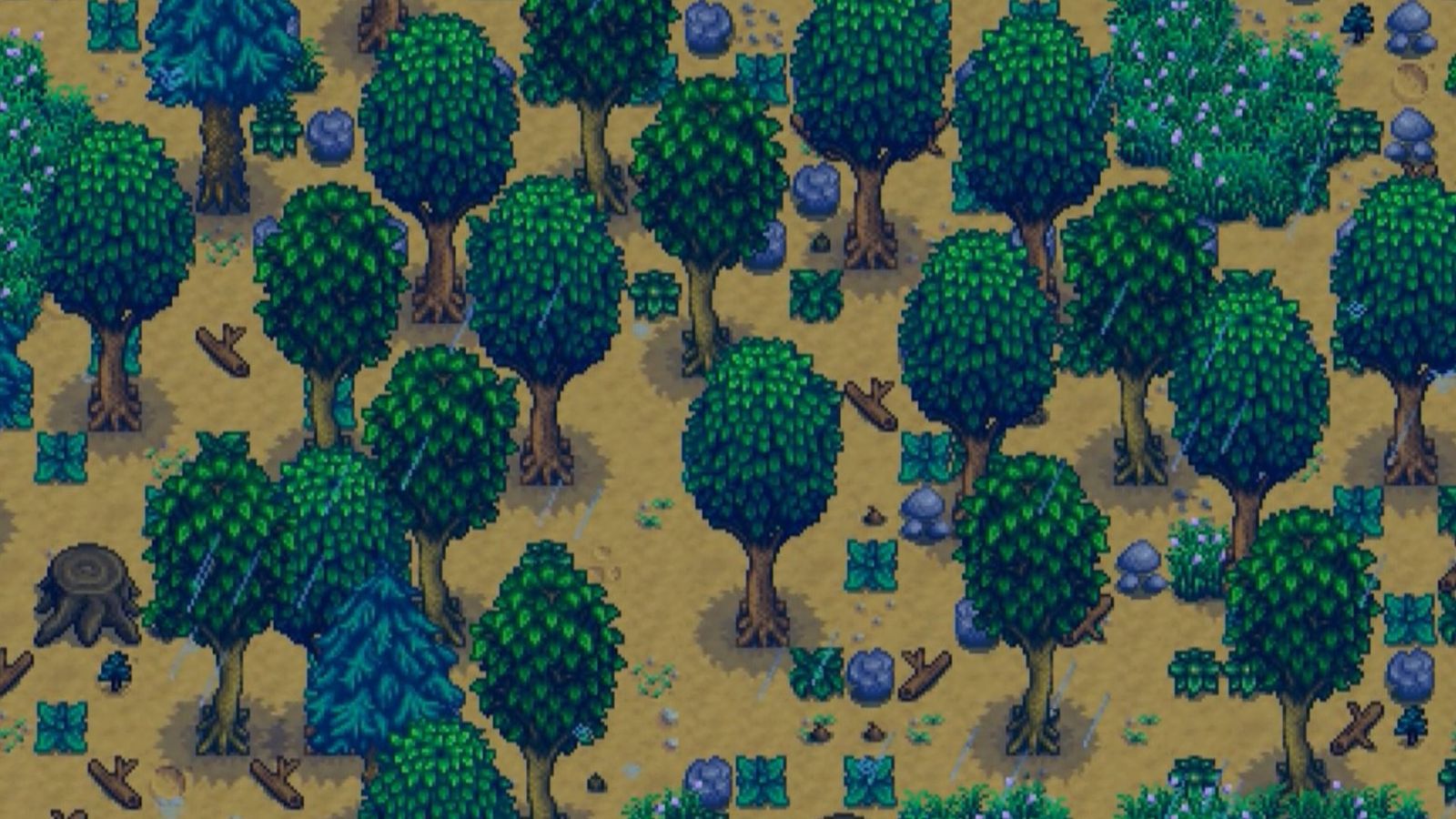 Stardew Valley Wood trees in a forest