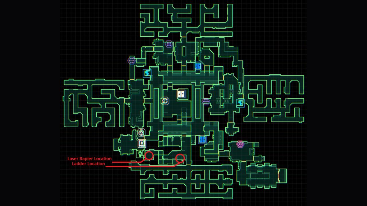 System Shock Remake: location of the ladder