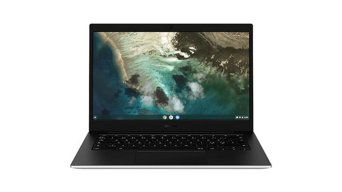 Samsung Galaxy Chromebook Go LTE, product image of a black Chromebook