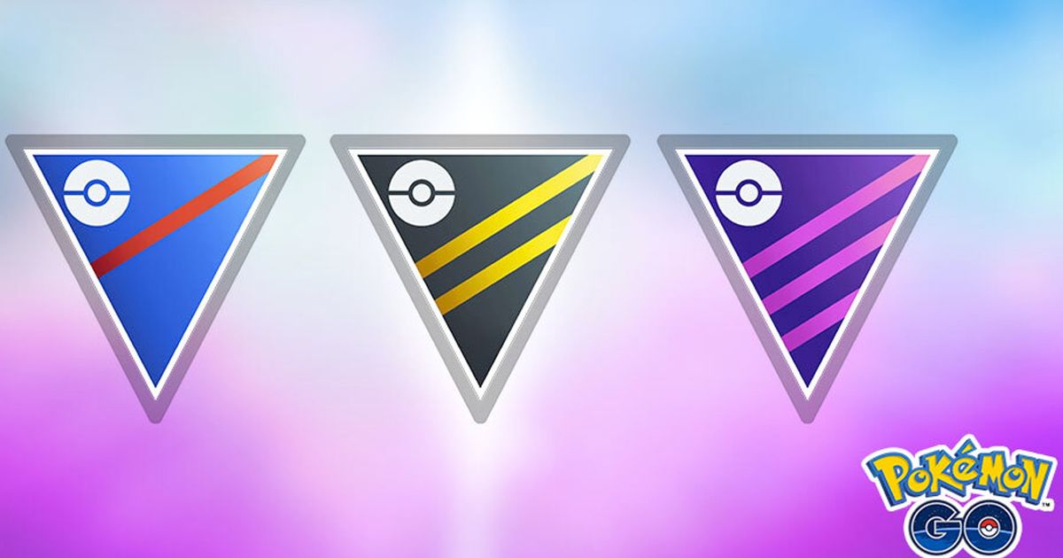 Image of the three league types in Pokémon GO