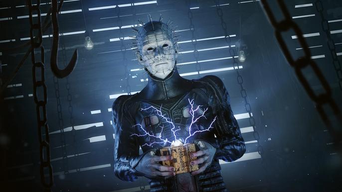 Dead by Daylight killer, The Cenobite, also known as Pinhead of Hellraiser is shown.
