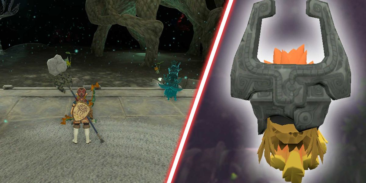 Zelda Tears of the Kingdom open chest Midna's Helmet 7+ Armor and Gloom Resistance