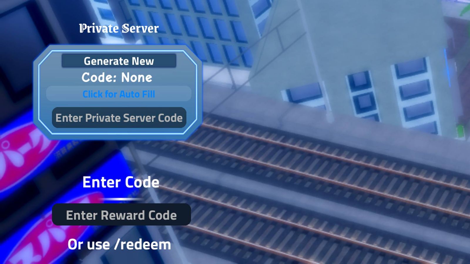 The code redemption screen in World of Power on Roblox.