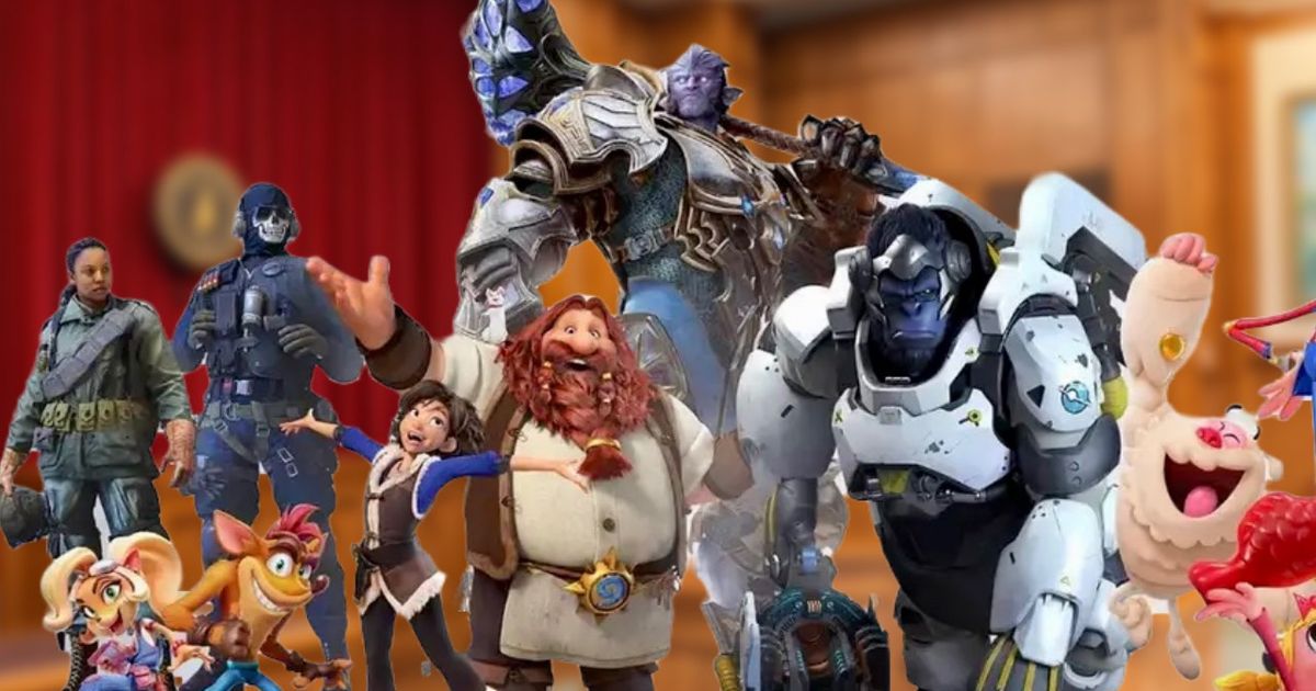 A collection of Activision Blizzard characters in court