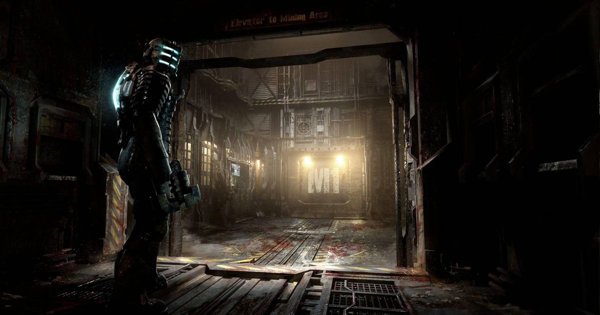 Isaac Clarke in an abandoned spaceship in Dead Space.