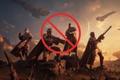 helldivers 2 helldivers posing with a red not allowed symbol around them