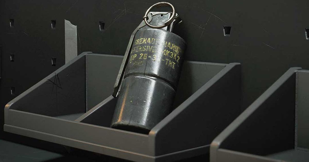 Black Ops 6 smoke grenade in plastic shelf