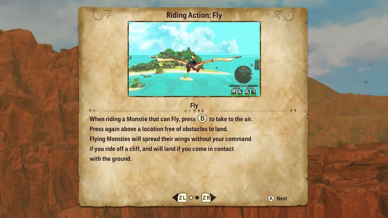 Unlocking flying as a Rider Action in Monster Hunter Stories 2