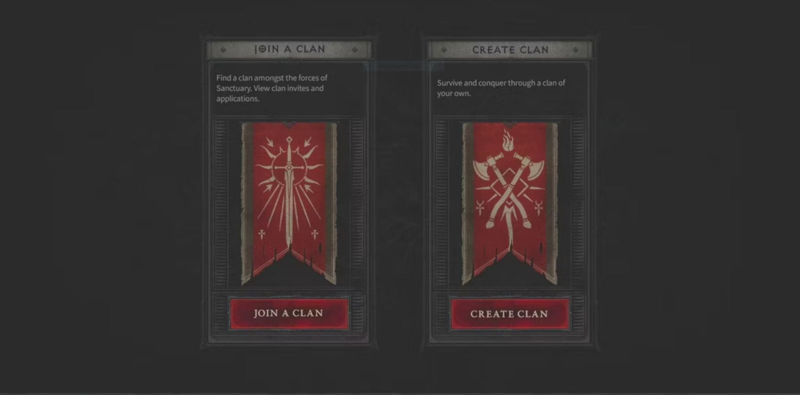 Creating or joining a clan in Diablo 4