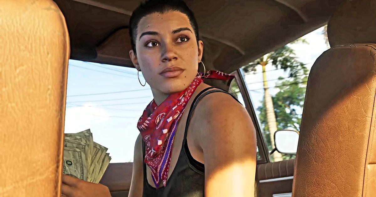 GTA 6 system requirements - woman in car with money in hand