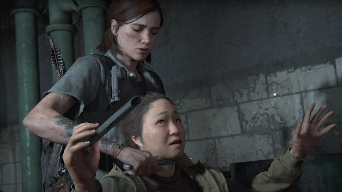 Ellie is holding somebody hostage in The Last of Us.