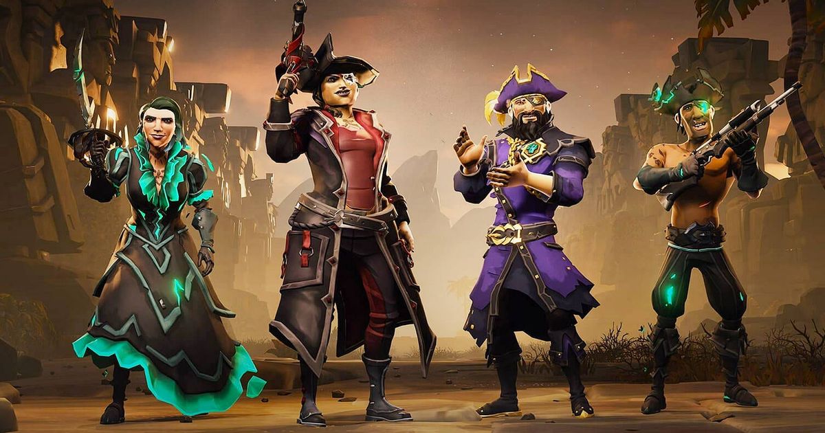 A group of pirates in Sea of Thieves