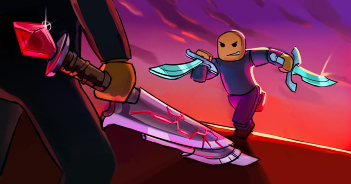A Roblox character wielding a sword in Sword Factory Reforged.