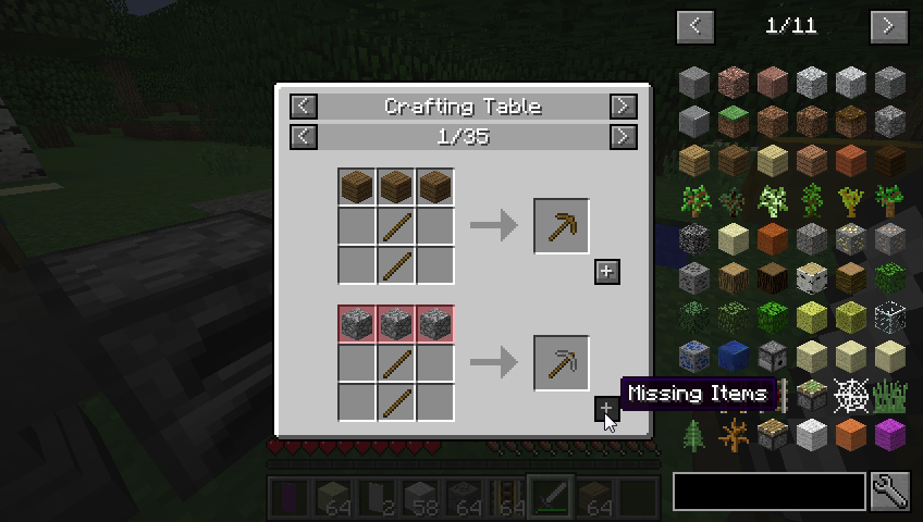 Just Enough Items Minecraft Mod