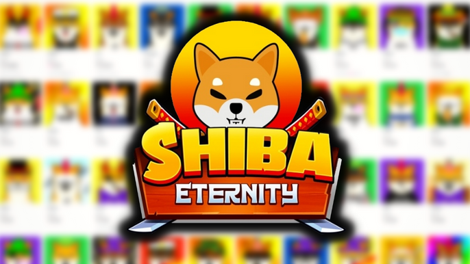 Shiba Eternity logo on top of the Shiboshi NFT listing.