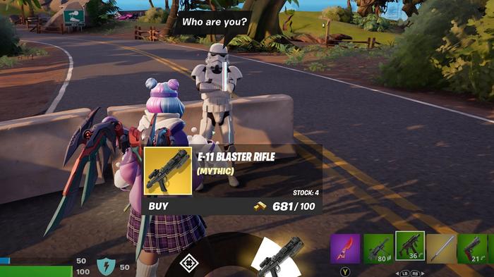 To get all Star Wars weapons in Fortnite, you'll need to know where the E-11 Blaster is.