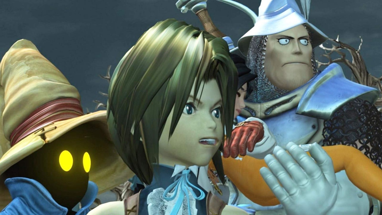 Zidanne and friends stand together in Final Fantasy IX