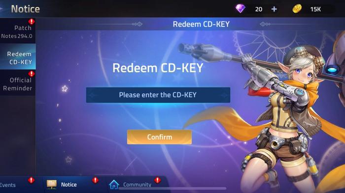 Image of the Mobile Legends Adventure code redemption screen.