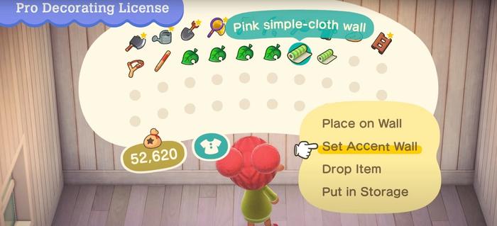 The Animal Crossings: New Horizons Pro Decorating License now allows players to choose an Accent Wall.