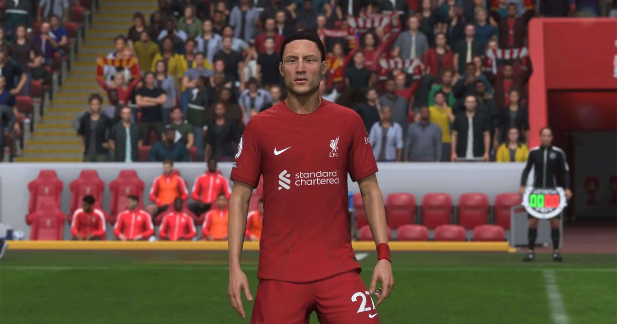 EA Sports FC 24 Darwin Nunez wearing Liverpool jersey