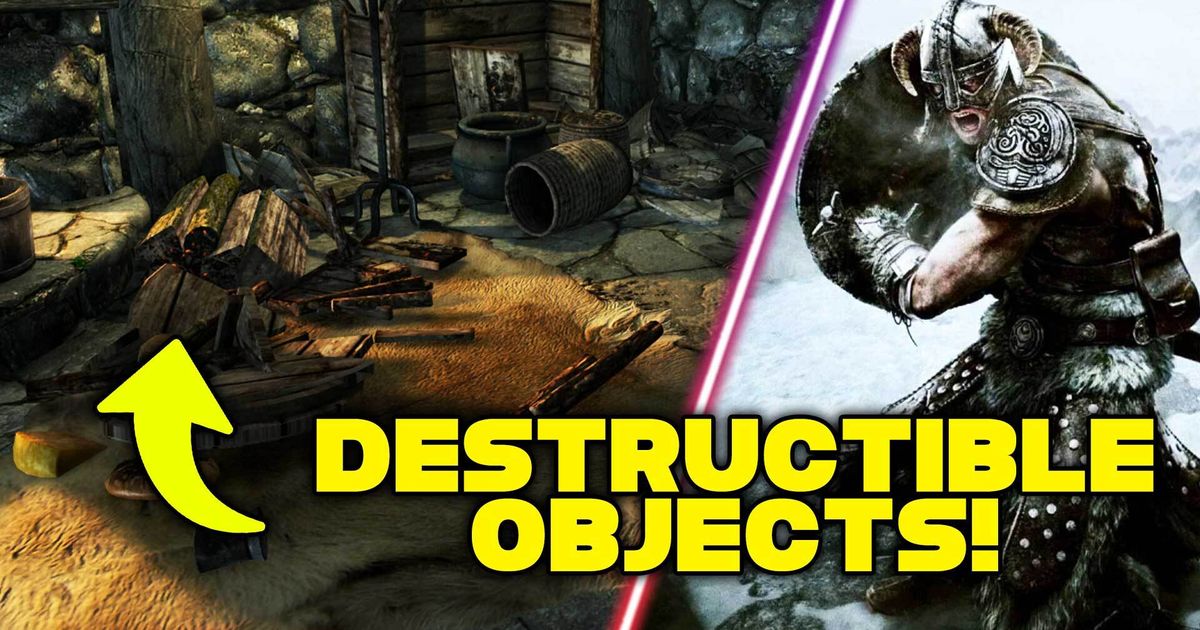 Some destroyed objects in Skyrim.