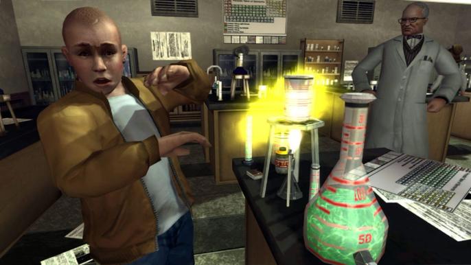 The main character in chemistry class in Bully.