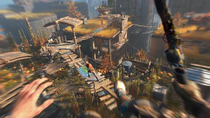 Image of the player character free running in Dying Light 2.