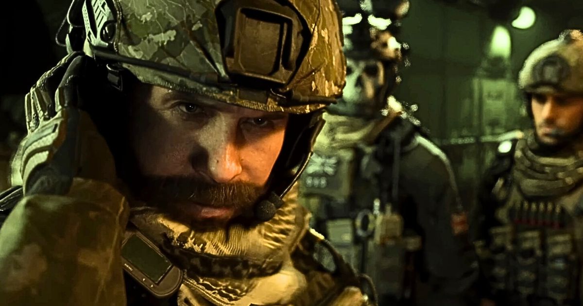 A close-up of Captain John Price in Call of Duty: Modern Warfare 3