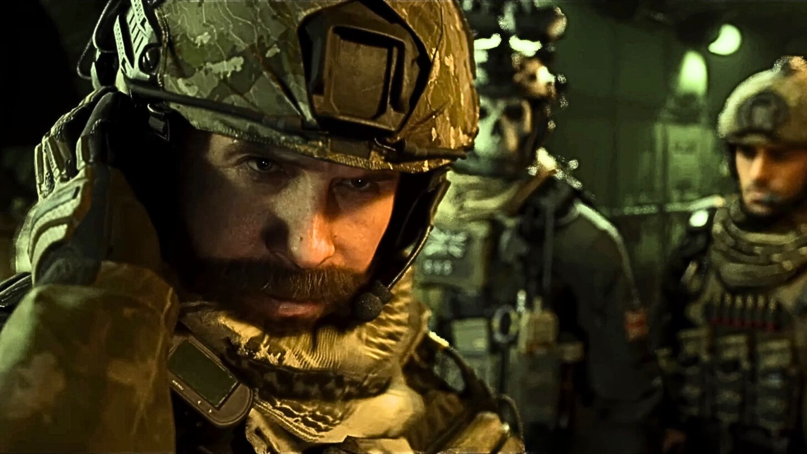 A close-up of Captain John Price in Call of Duty: Modern Warfare 3