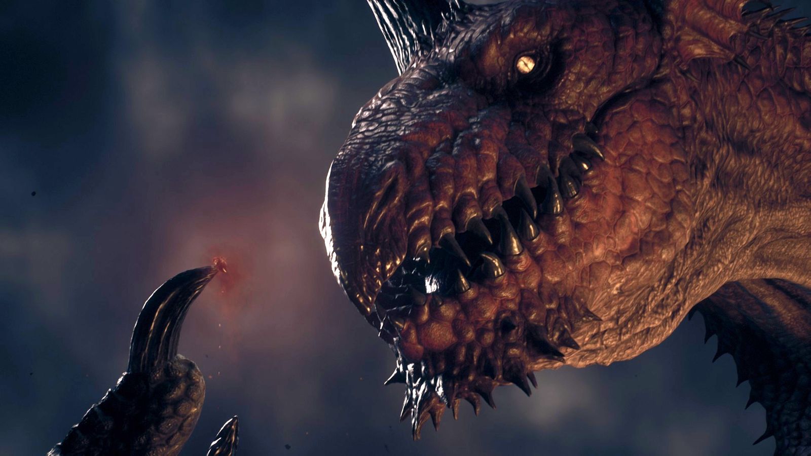 The dragon in Dragon's Dogma 2 eating a heart