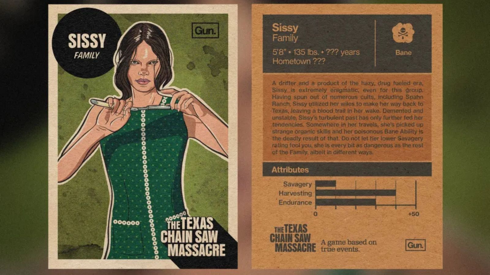 Sissy's profile in Texas Chain Saw Massacre