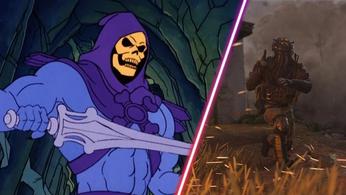 Call of Duty player running and Skeletor from He Man holding staff