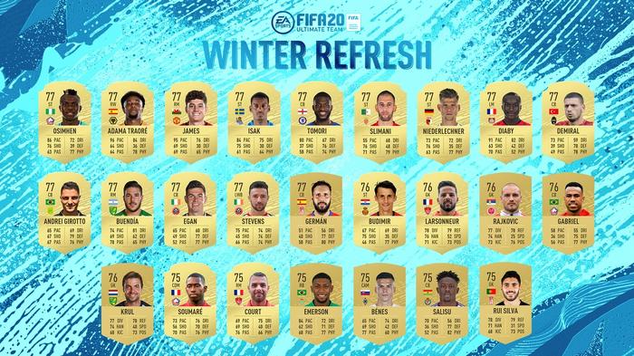 fifa 20 top 50 winter refresh