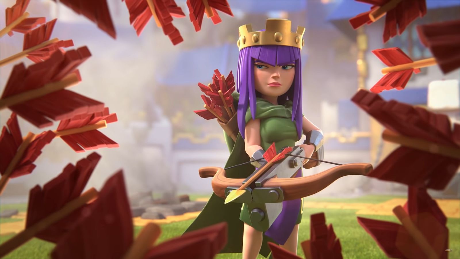 The archer queen unit from Clash Royale.
